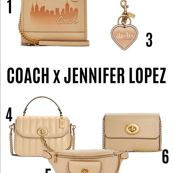 NWT COACH X JENNIFER LOPEZ Heart Bag Charm Keychain - Picture 9 of 14